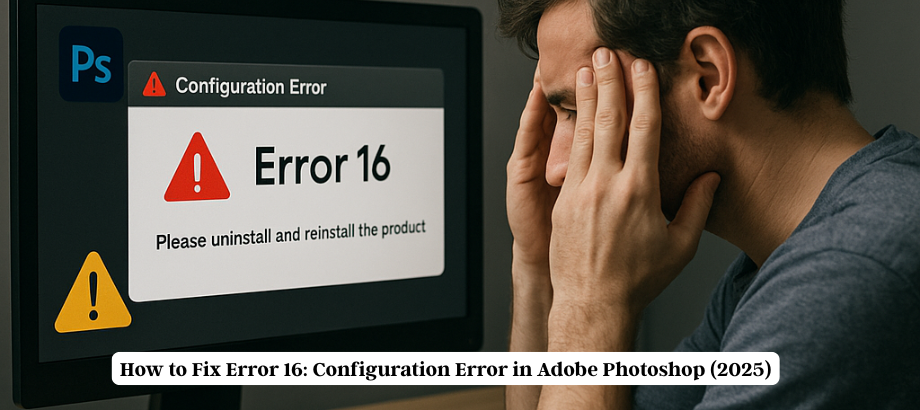 Fix Adobe Photoshop Error 16: Configuration Error Solution for Windows & macOS