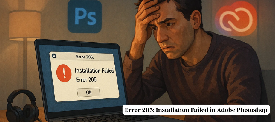 Error 205 Installation Failed in Adobe Photoshop